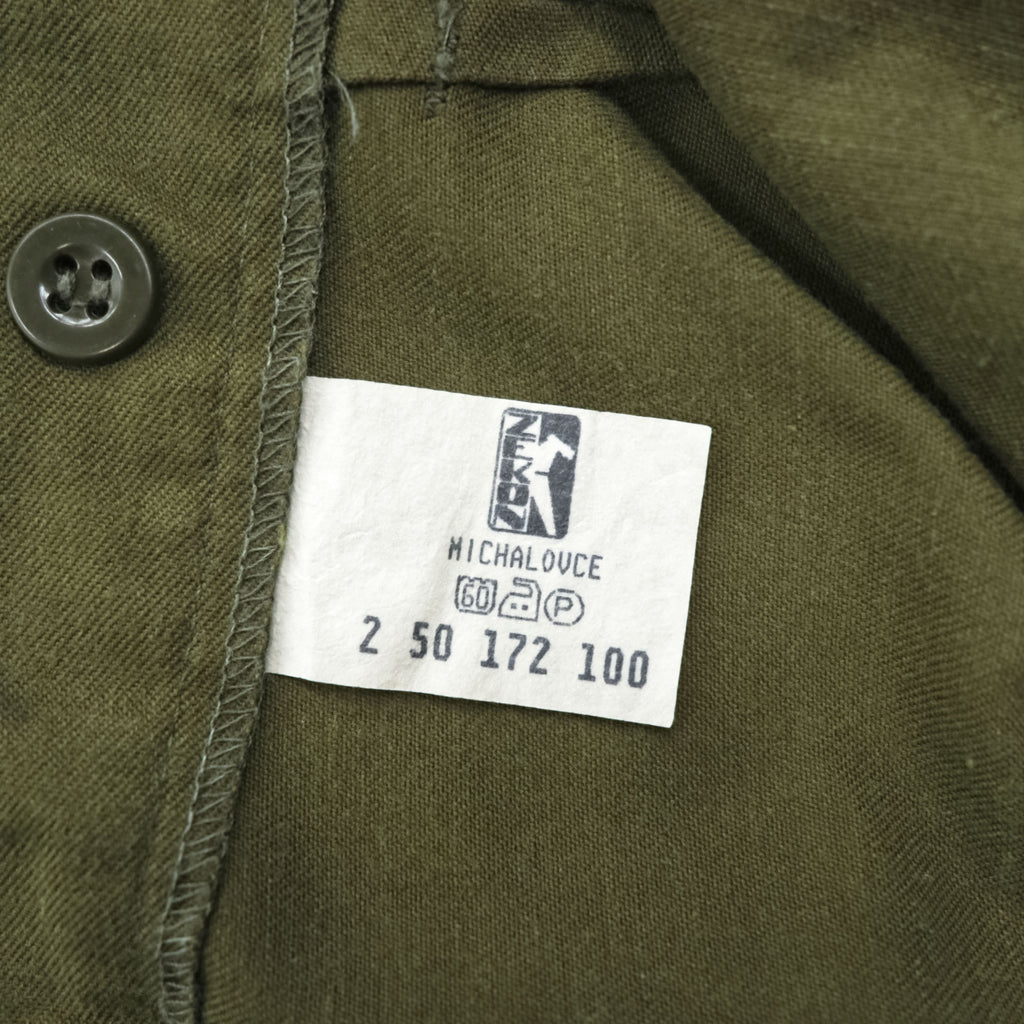 90年代 チェコ スロバキア軍 ヴィンテージ M85 ミリタリー カーゴパンツ M カーキ Zekon Michalovce サスペンダーボタン ダブルニー