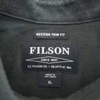 FILSON Long-Sleeve Western Shirt, Size XL, Khaki, Western Trim Fit, Snap Buttons