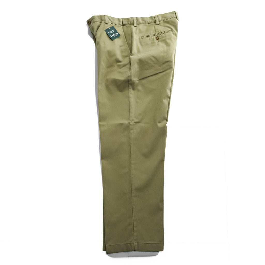L.L.Bean Chino Pants, Size L, Beige, Comfort Waist, Unused, Wrinkle-Free, Wrinkle-Resistant, 245698