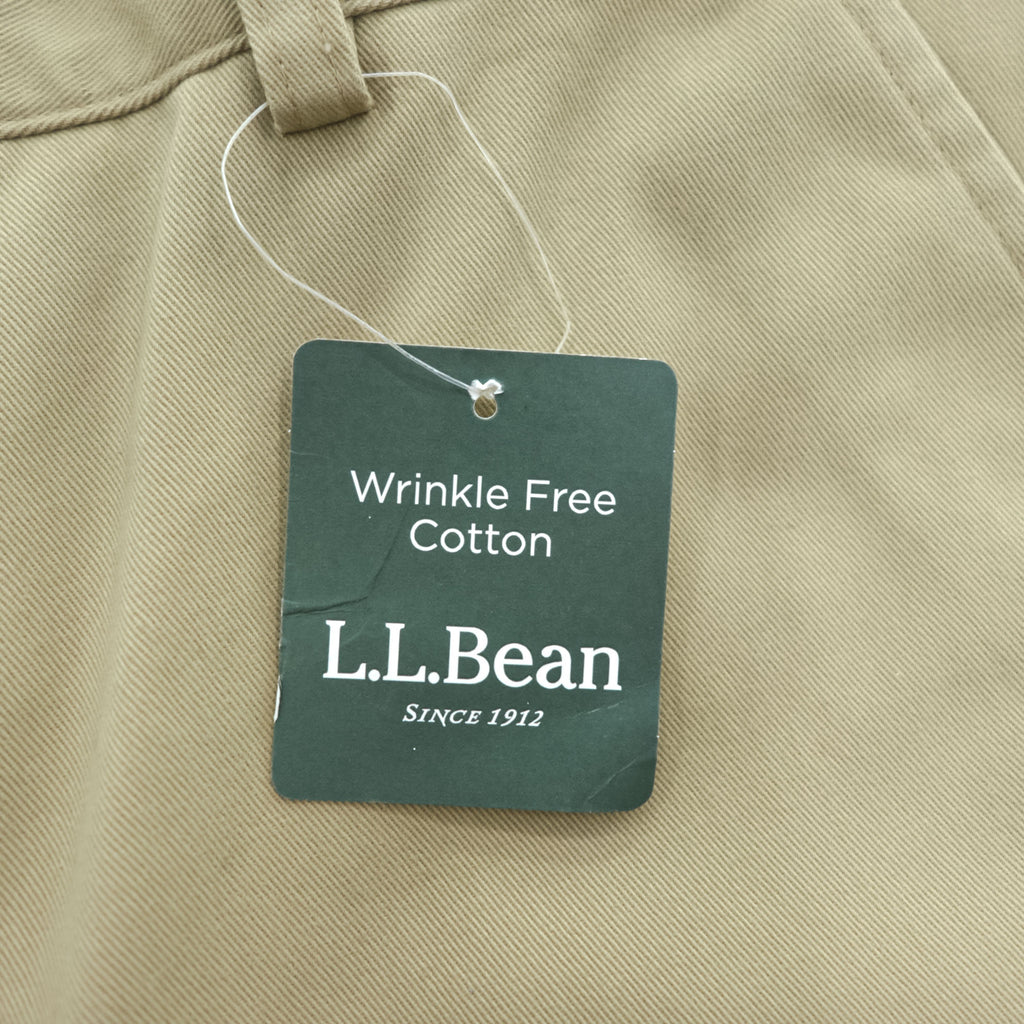 L.L.Bean Chino Pants, Size L, Beige, Comfort Waist, Unused, Wrinkle-Free, Wrinkle-Resistant, 245698