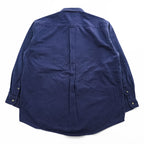 NAUTICA 90s Vintage Long-Sleeve Button-Down Shirt, Size XL and up, Navy, Made in Jamaica