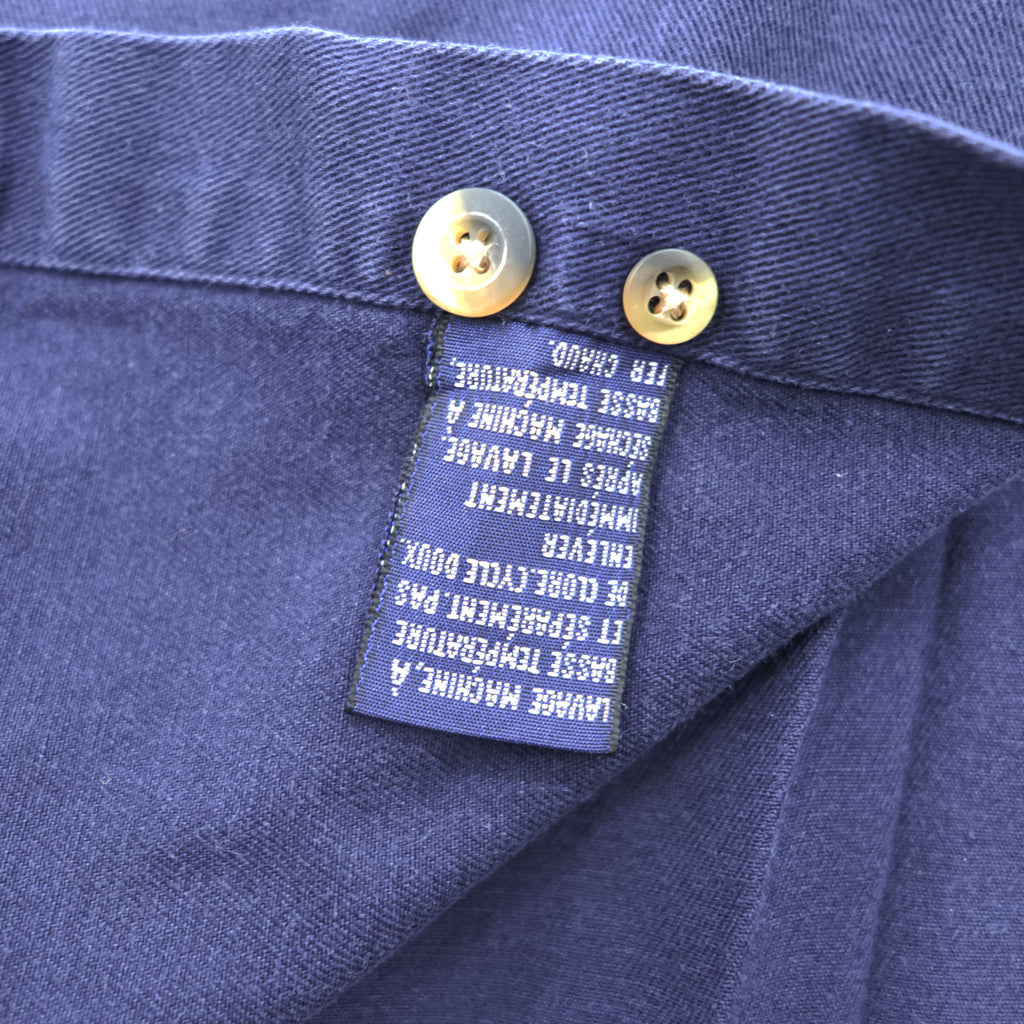 NAUTICA 90s Vintage Long-Sleeve Button-Down Shirt, Size XL and up, Navy, Made in Jamaica