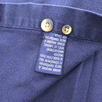 NAUTICA 90s Vintage Long-Sleeve Button-Down Shirt, Size XL and up, Navy, Made in Jamaica