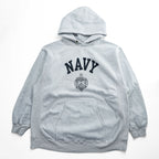 BUZZ RICKSON'S Japan Made Reverse Weave Pullover Hoodie L Gray BEAMS Exclusive US NAVY Arch Logo BR69085BM
