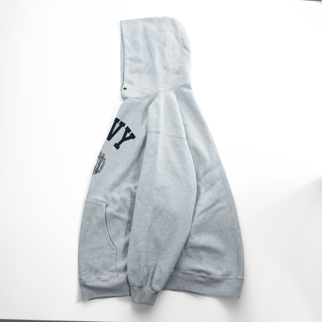 BUZZ RICKSON'S Japan Made Reverse Weave Pullover Hoodie L Gray BEAMS Exclusive US NAVY Arch Logo BR69085BM