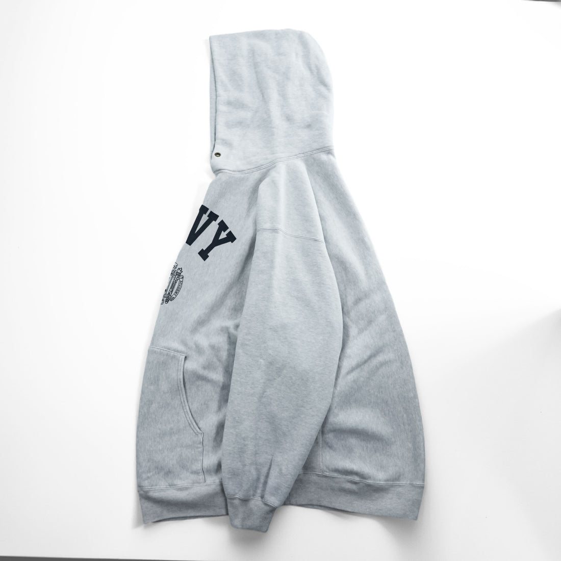 BUZZ RICKSON'S Japan Made Reverse Weave Pullover Hoodie L Gray BEAMS Exclusive US NAVY Arch Logo BR69085BM