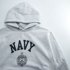 BUZZ RICKSON'S Japan Made Reverse Weave Pullover Hoodie L Gray BEAMS Exclusive US NAVY Arch Logo BR69085BM