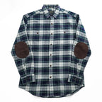 PENDLETON フランネル 長袖チェックシャツ M ネイビー HAWTHORNE エルボーパッチ CAMPBELL DRESS TARTAN