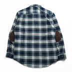 PENDLETON フランネル 長袖チェックシャツ M ネイビー HAWTHORNE エルボーパッチ CAMPBELL DRESS TARTAN