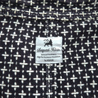 Sasquatchfabrix. Japan Made Sashiko Style Pattern Chore Jacket Black White Cotton Work Jacket