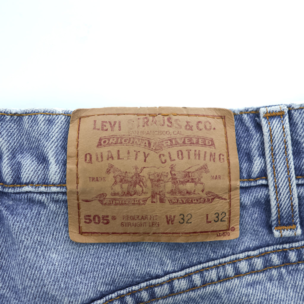 Levi Strauss 90s Vintage 505 REGULAR FIT STRAIGHT LEG Blue Denim Jeans M Made in Colombia 00505-4891