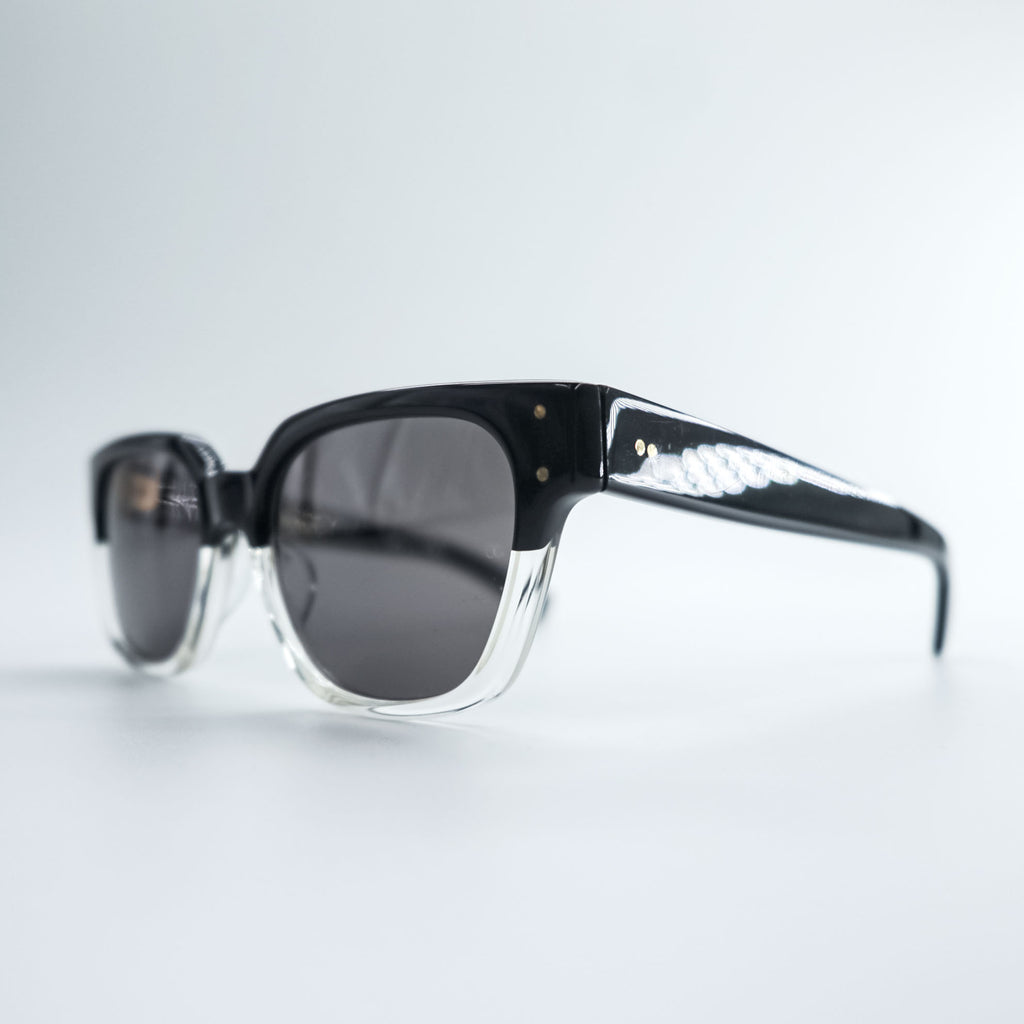 OLIVER GOLDSMITH 日本製 サングラス COMMANDANT ブラック クリア バイカラー Black Float 56_20 145