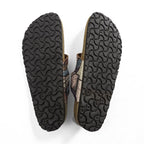 BIRKENSTOCK Germany-made Sparta thong sandals, US size 8.5, brown, purple patterned.