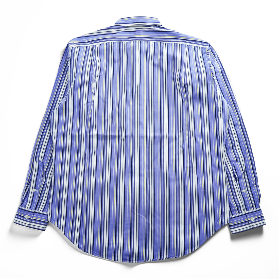Polo Ralph Lauren 90s Vintage Long-Sleeve Shirt, Size L, Blue, Striped, Small Pony Logo Embroidery