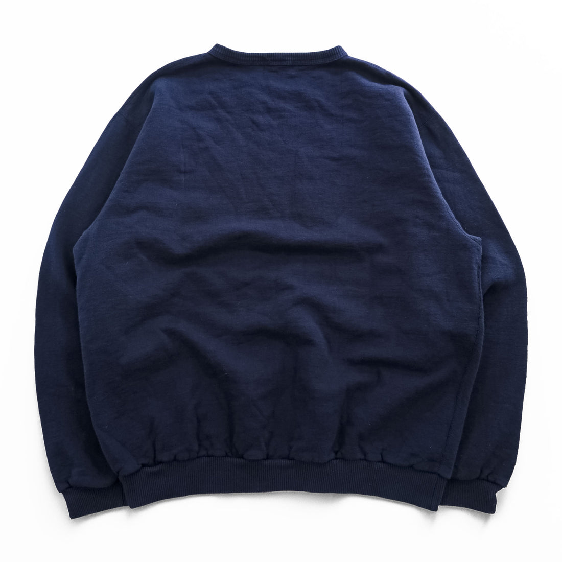 90s Vintage Made in Canada NON-FICTION basic Arch Logo Crewneck Sweatshirt Navy Size M