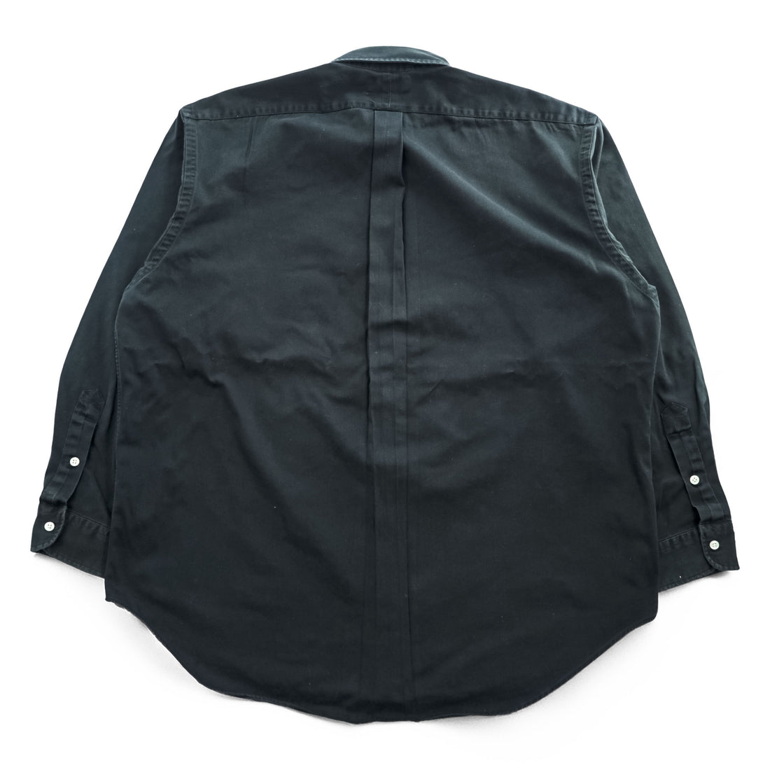 Polo Ralph Lauren 90s Vintage Long-Sleeve Button-Down Shirt, BLAKE, Size XL, Black Oxford, Small Pony Logo Embroidery, Big Size