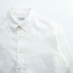 INDIVIDUALIZED SHIRTS リネン 長袖 ボタンダウンシャツ L ホワイト USA製 epaulet別注