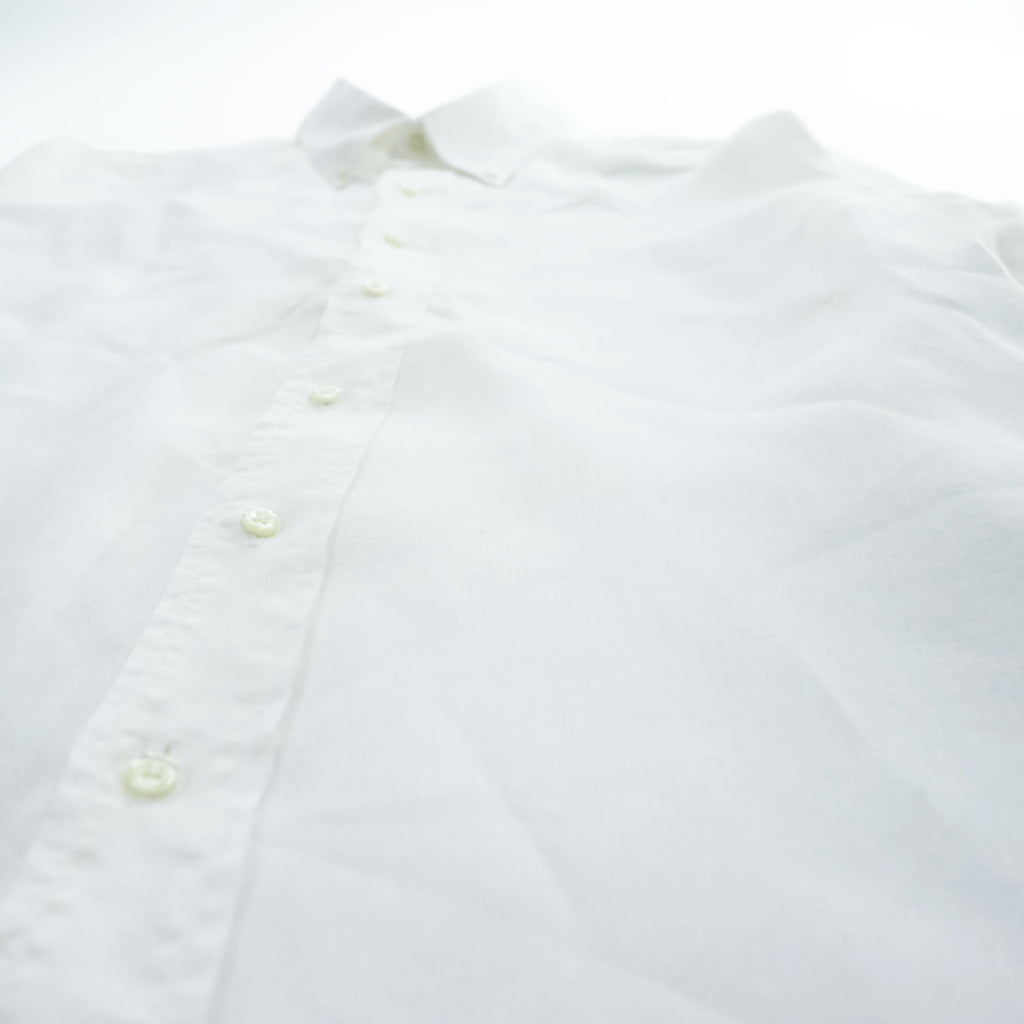 INDIVIDUALIZED SHIRTS リネン 長袖 ボタンダウンシャツ L ホワイト USA製 epaulet別注