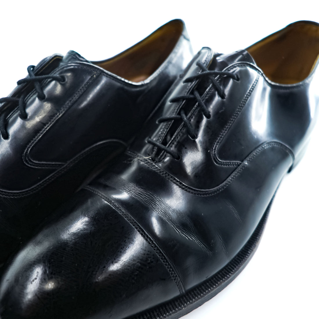 JOHNSTON&MURPHY レザー ドレスシューズ 革靴 28cm ストレートチップ 内羽根 オックスフォード HAND CRAFTED 9832 110 0802V