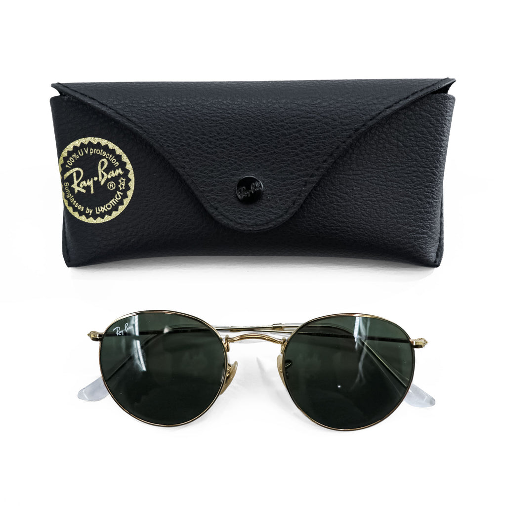 Ray-Ban イタリア製 ラウンドメタル サングラス ゴールド ROUND METAL B&L RB3447 001 50_21 145 3N