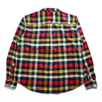 Woolrich フランネル 長袖 チェックシャツ XL イエロー レッド ネイビー 胸ポケット ボタンダウン 6280