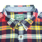 Woolrich フランネル 長袖 チェックシャツ XL イエロー レッド ネイビー 胸ポケット ボタンダウン 6280