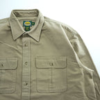 Cabela's Vintage 90s Moleskin Long Sleeve Shirt Beige XL Made in Bulgaria