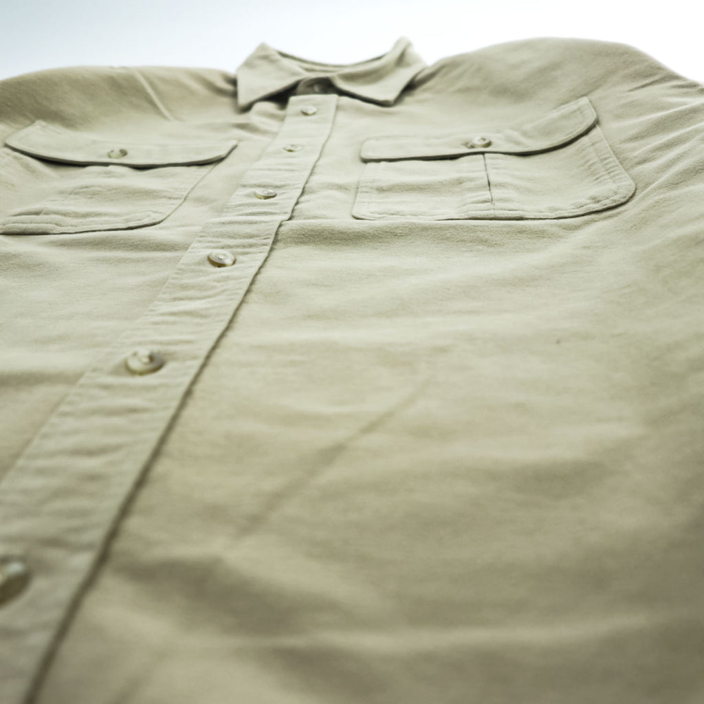 Cabela's Vintage 90s Moleskin Long Sleeve Shirt Beige XL Made in Bulgaria