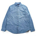 Ralph Lauren Chambray Long-Sleeve Button-Down Shirt, Size XL and up, Blue, Small Pony Logo Embroidery, Classic Fit