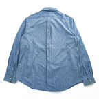 Ralph Lauren Chambray Long-Sleeve Button-Down Shirt, Size XL and up, Blue, Small Pony Logo Embroidery, Classic Fit