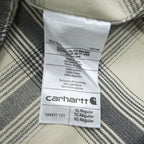 Carhartt Flannel Long-Sleeve Shirt, Size XL, Gray, White, Checked, Big Size, Original Fit, 104451