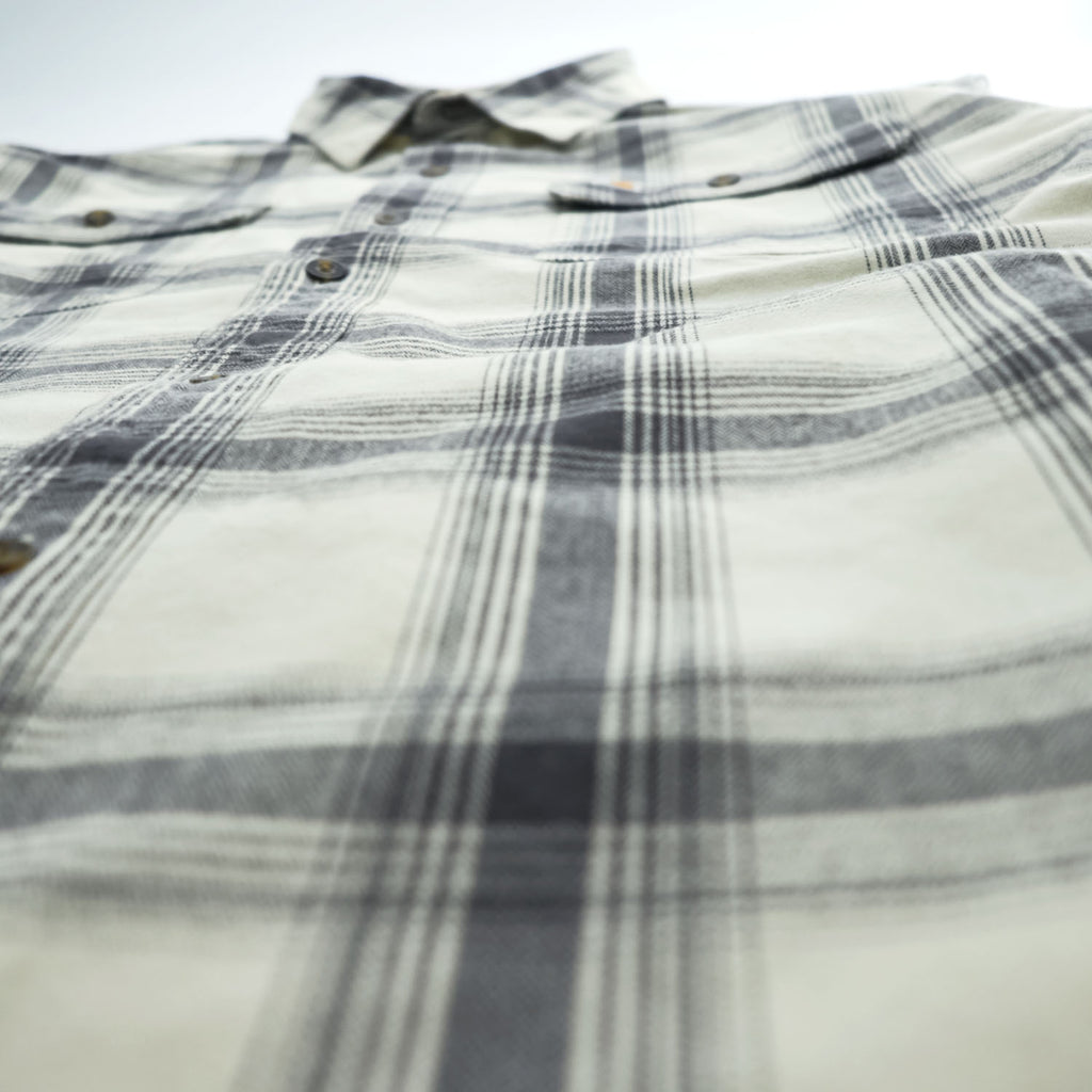 Carhartt Flannel Long-Sleeve Shirt, Size XL, Gray, White, Checked, Big Size, Original Fit, 104451