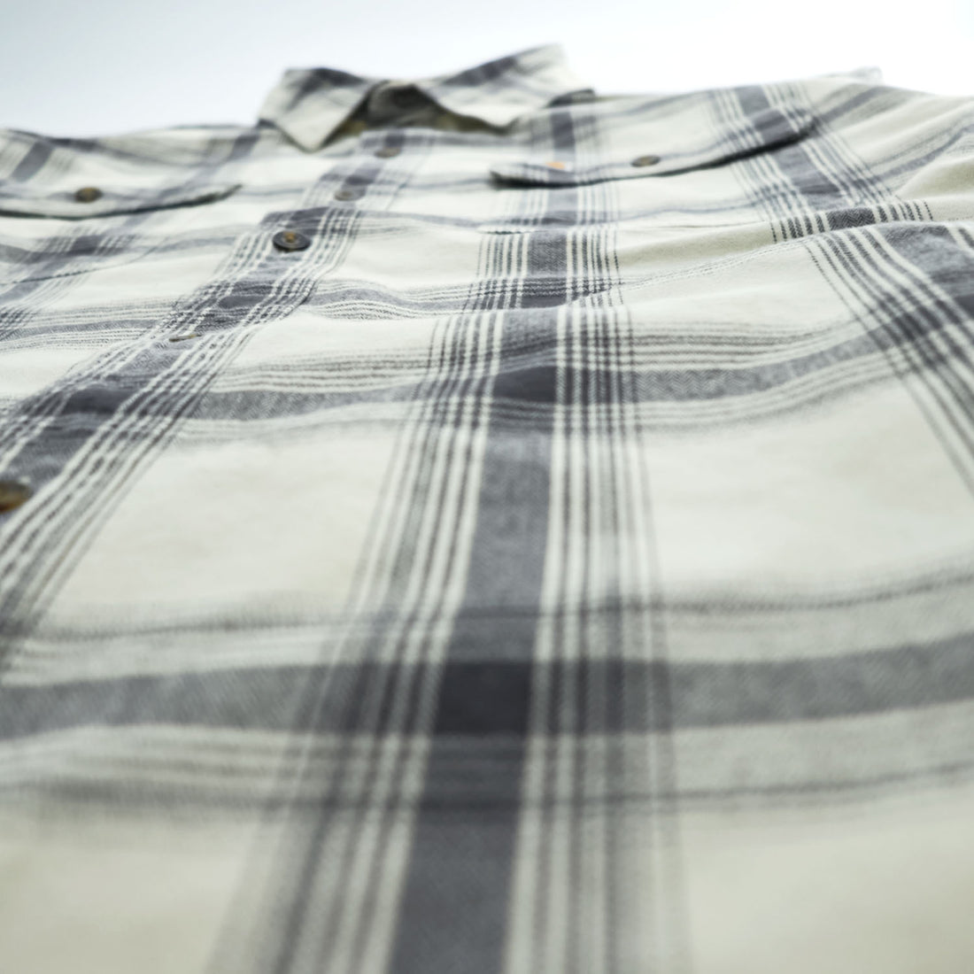 Carhartt Flannel Long-Sleeve Shirt, Size XL, Gray, White, Checked, Big Size, Original Fit, 104451
