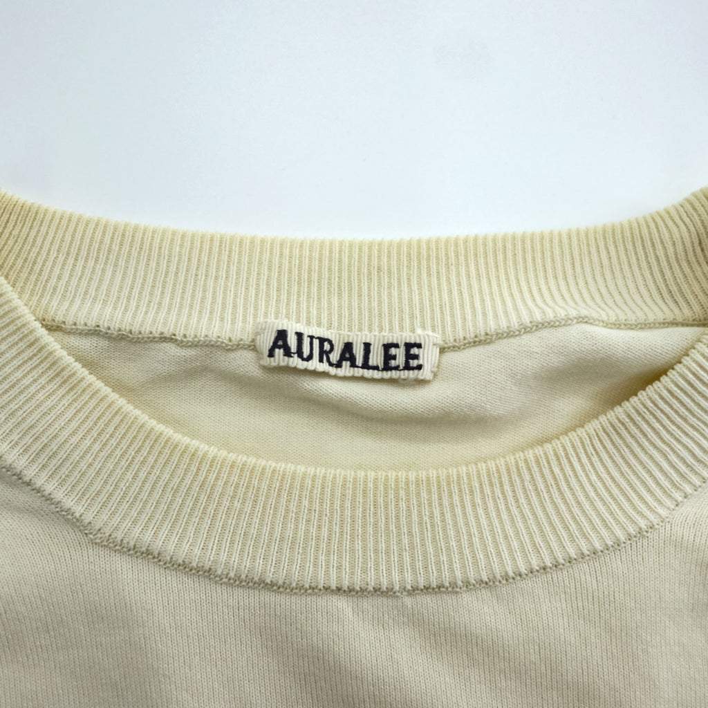 AURALEE Japan Made Knit Sweater M White SUPER HARD TWIST KNIT A7SP01HT