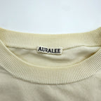 AURALEE Japan Made Knit Sweater M White SUPER HARD TWIST KNIT A7SP01HT