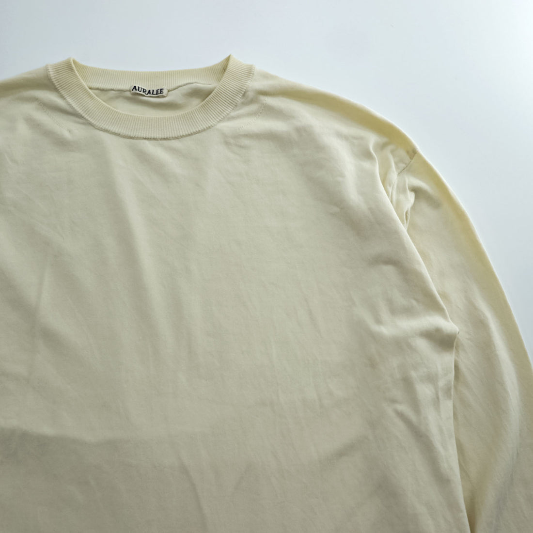 AURALEE Japan Made Knit Sweater M White SUPER HARD TWIST KNIT A7SP01HT