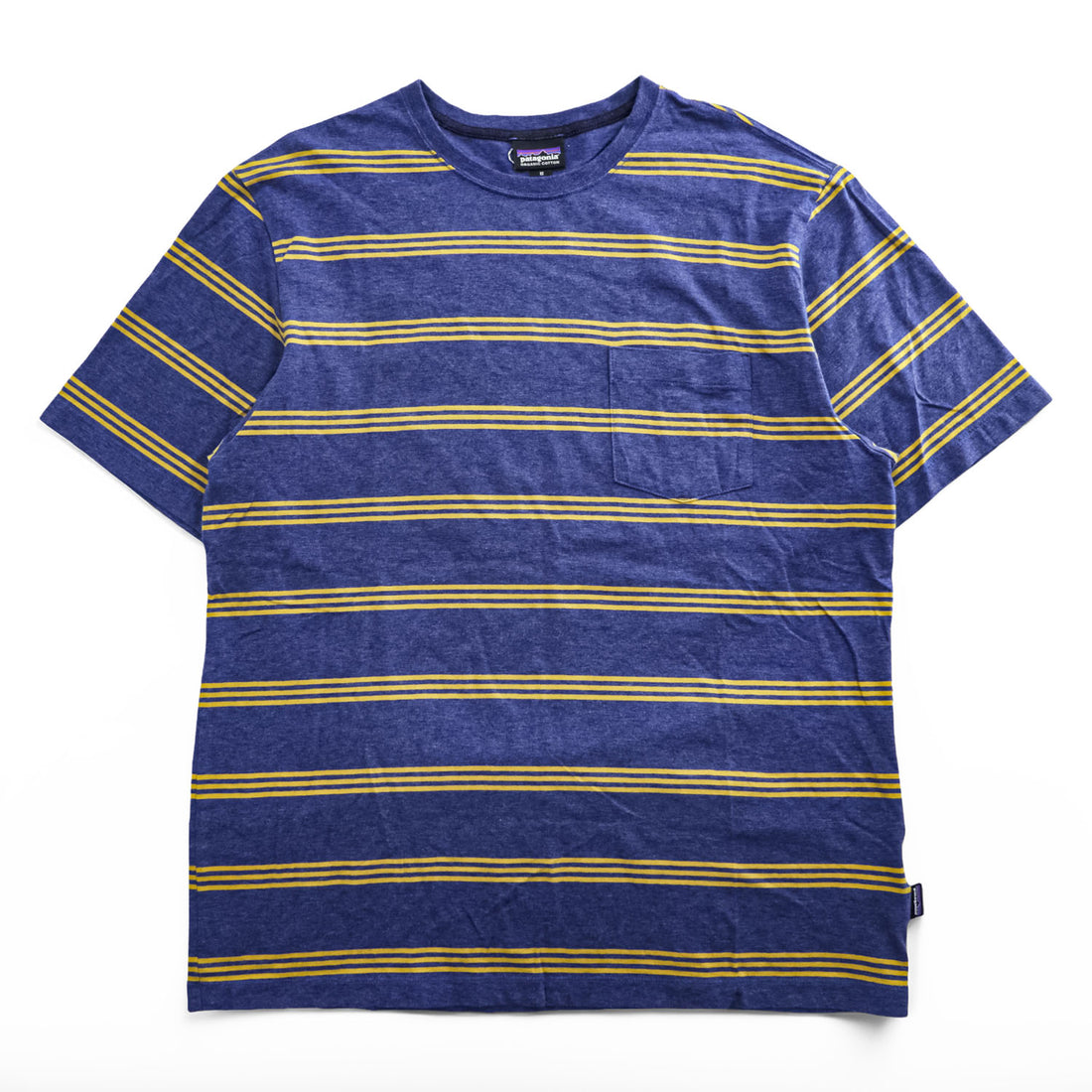 Patagonia オーガニックコットン ポケット Tシャツ ポケTee M ボーダー Squeaky Clean Pocket Tee 52790