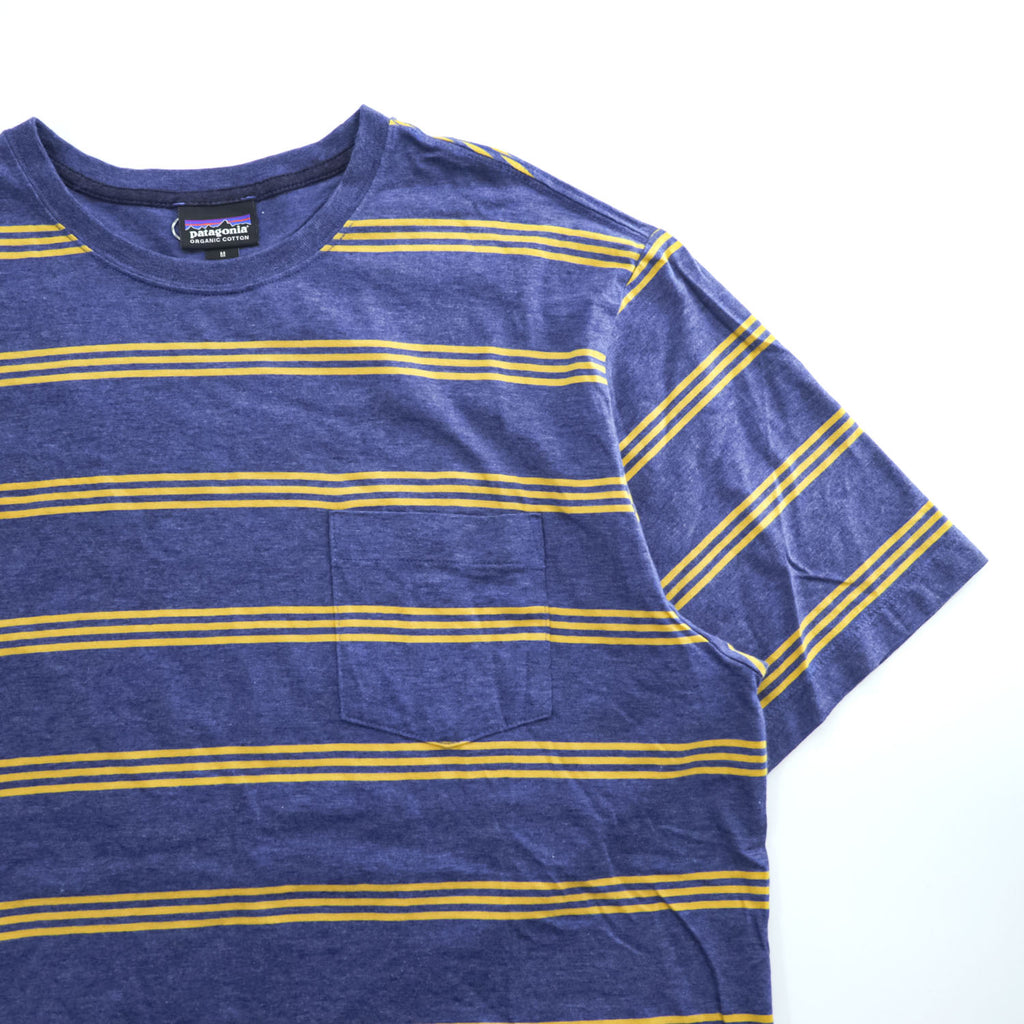 Patagonia オーガニックコットン ポケット Tシャツ ポケTee M ボーダー Squeaky Clean Pocket Tee 52790