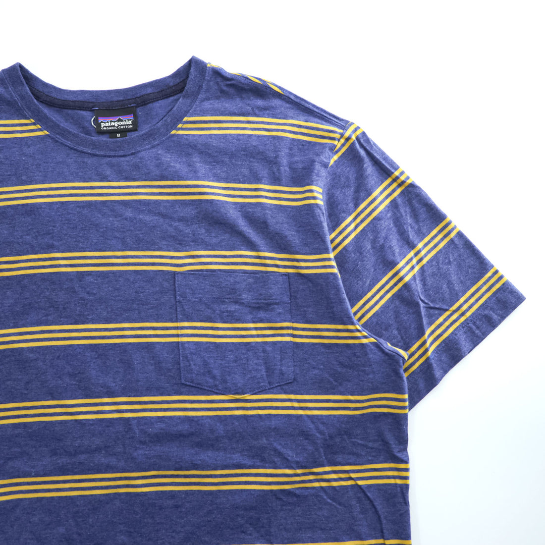 Patagonia オーガニックコットン ポケット Tシャツ ポケTee M ボーダー Squeaky Clean Pocket Tee 52790