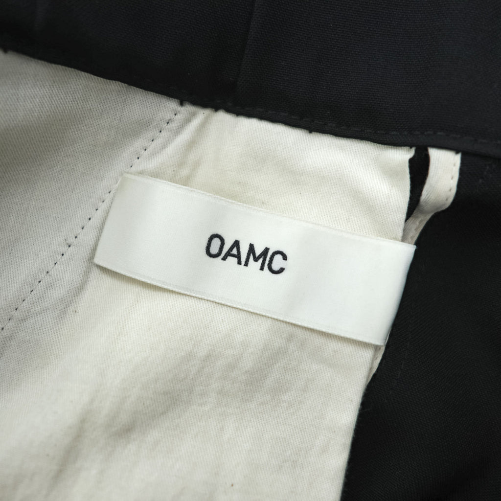 OAMC ワイドストレート イージーパンツ BASE PANT NEW DRAWCORD ブラック ドローコード ブルガリア製 23E28OAU48