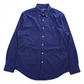 Ralph Lauren Long-Sleeve Button-Down Shirt, Size XL Navy, Small Pony Logo Embroidery, Slim Fit, Performance, Dry-Resistant