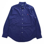 Ralph Lauren Long-Sleeve Button-Down Shirt, Size XL Navy, Small Pony Logo Embroidery, Slim Fit, Performance, Dry-Resistant