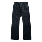 Levi's ビッグE 501 ブラック デニムパンツ ジーンズ 32 x 32 レザーパッチ ボタンフライ PREMIUM 00501-0165