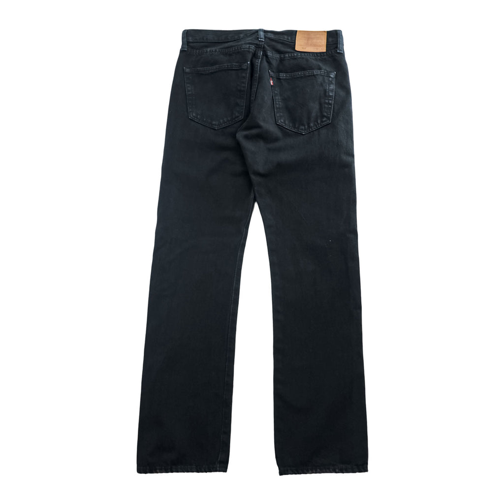 Levi's ビッグE 501 ブラック デニムパンツ ジーンズ 32 x 32 レザーパッチ ボタンフライ PREMIUM 00501-0165