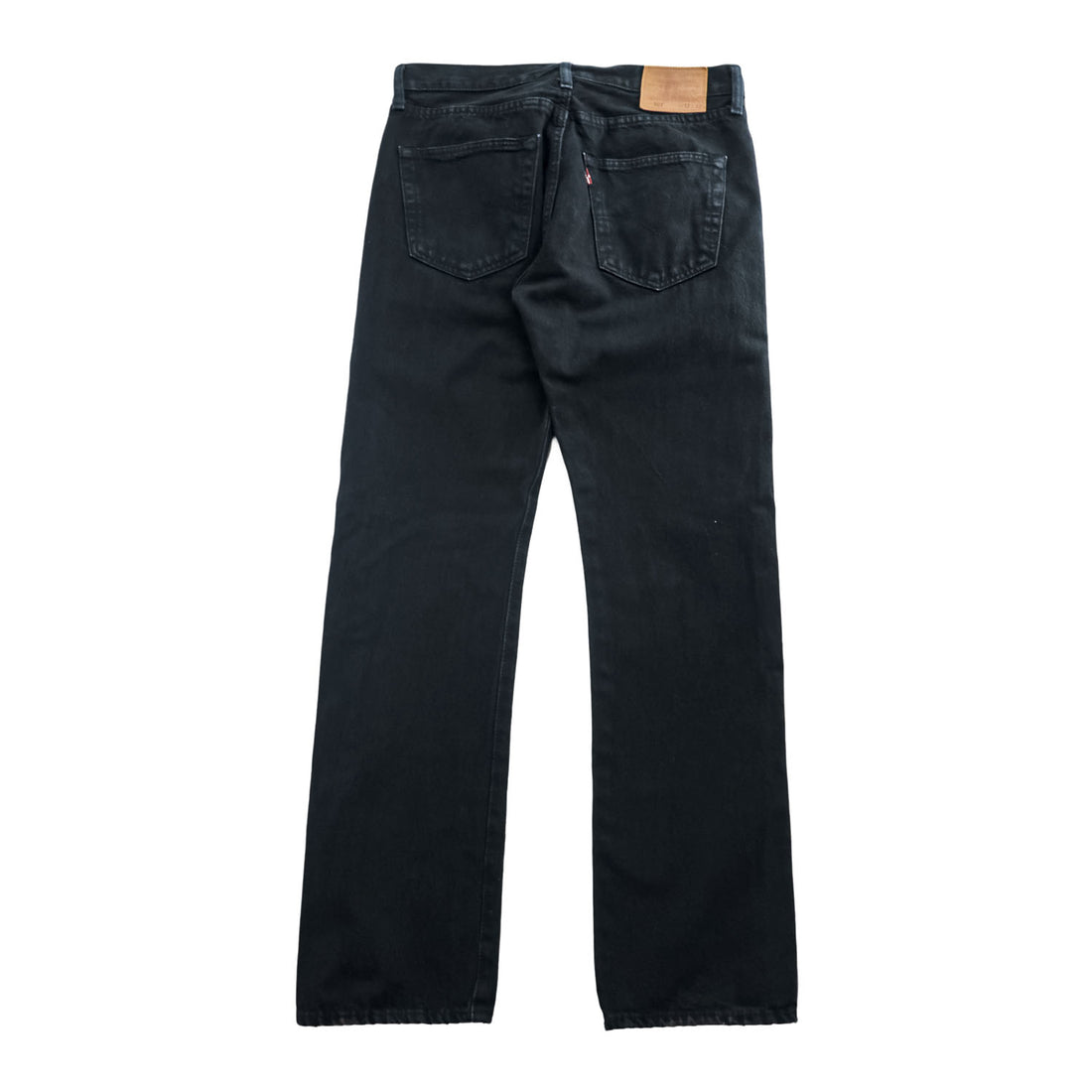 Levi's ビッグE 501 ブラック デニムパンツ ジーンズ 32 x 32 レザーパッチ ボタンフライ PREMIUM 00501-0165