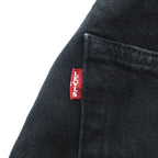 Levi's ビッグE 501 ブラック デニムパンツ ジーンズ 32 x 32 レザーパッチ ボタンフライ PREMIUM 00501-0165