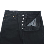 Levi's ビッグE 501 ブラック デニムパンツ ジーンズ 32 x 32 レザーパッチ ボタンフライ PREMIUM 00501-0165