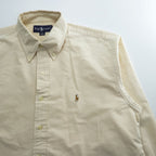 Ralph Lauren 90年代 オックスフォード 長袖 ボタンダウンシャツ L スモールポニー ロゴ 刺繍
