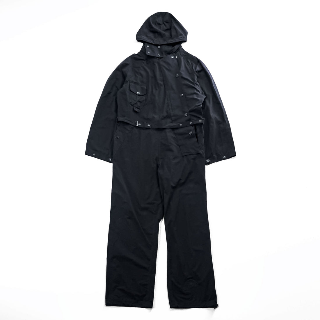 YOKE 日本製 ジャンプスーツ MILITARY JUMP SUIT オールインワン ツナギ L フード着脱 ベルト付 ドローコード YK23FW0532A0