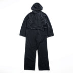 YOKE Japan Made Military Jump Suit Size L, Black Detachable Hoodie Belt Included YK23FW0532A0